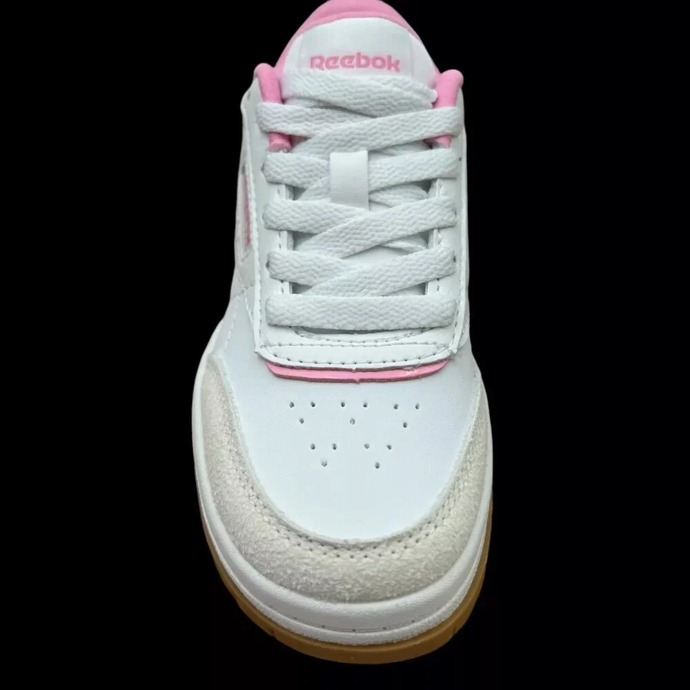 Reebok Tech Geo Little Girls Casual Sneakers Size 13 White/Beige/Pink‎ Lace up